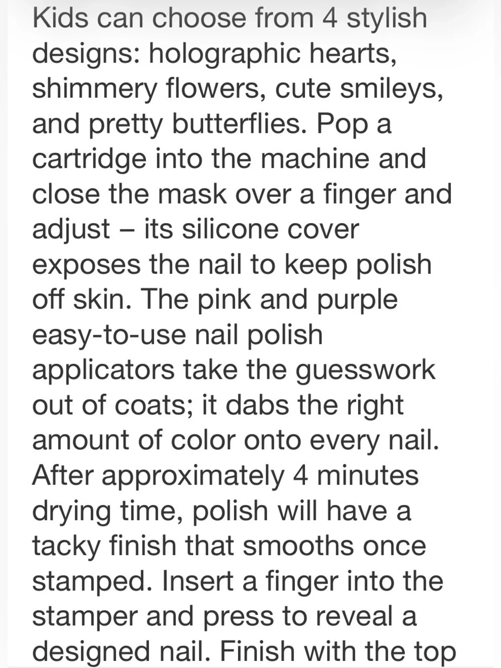 Go Glam Nail Studio Kids Nail Stamper - new 7+ years old